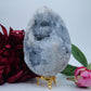 Polished Celestite Crystal Egg 1874G featuring pale sky-blue tone and soft translucence - Positive Faith Hope Love