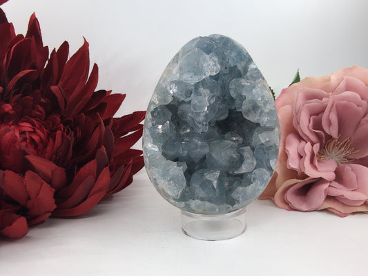 Celestite Crystal Egg 454g - Positive Faith Hope Love