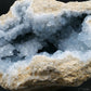 Natural Celestite Geode Cluster 3579G featuring pale sky-blue tone and soft translucence - Positive Faith Hope Love