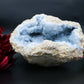 Natural Celestite Geode Cluster 3579G featuring pale sky-blue tone and soft translucence - Positive Faith Hope Love
