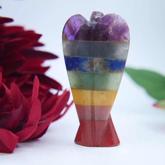Chakra Crystal Angel — 80mm - Positive Faith Hope Love