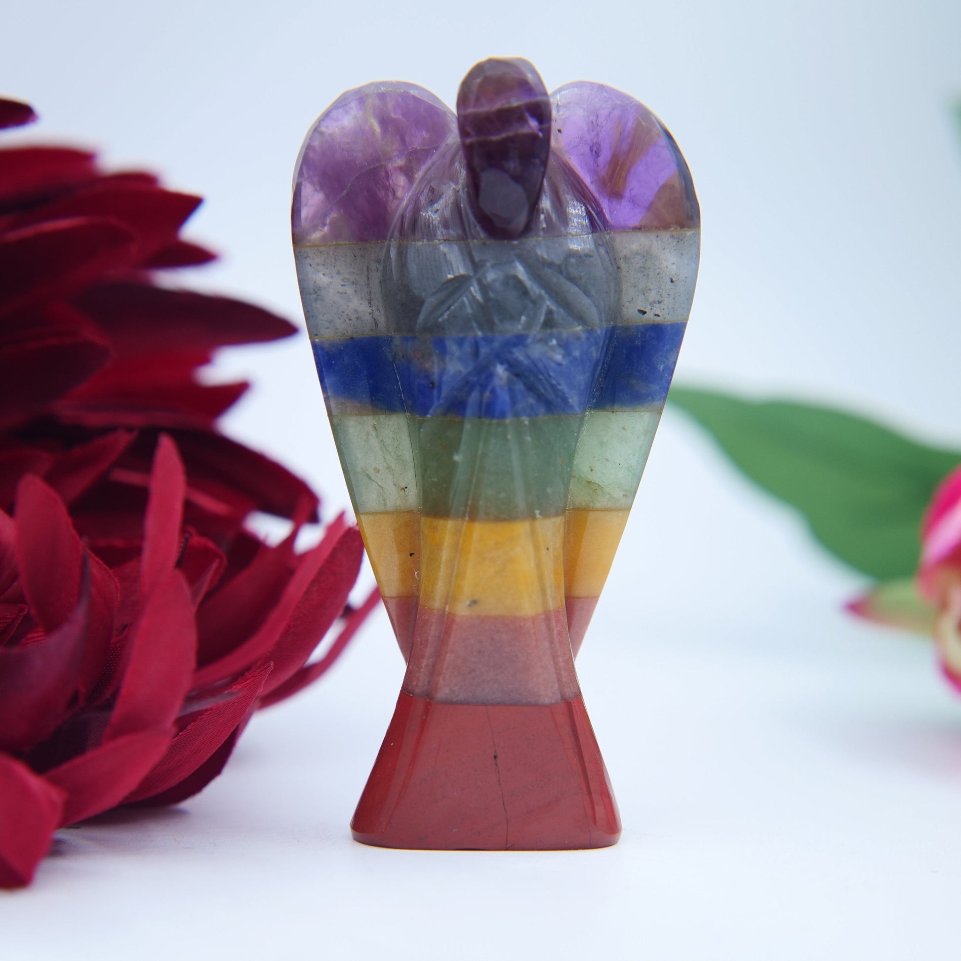 Chakra Crystal Angel — 80mm - Positive Faith Hope Love