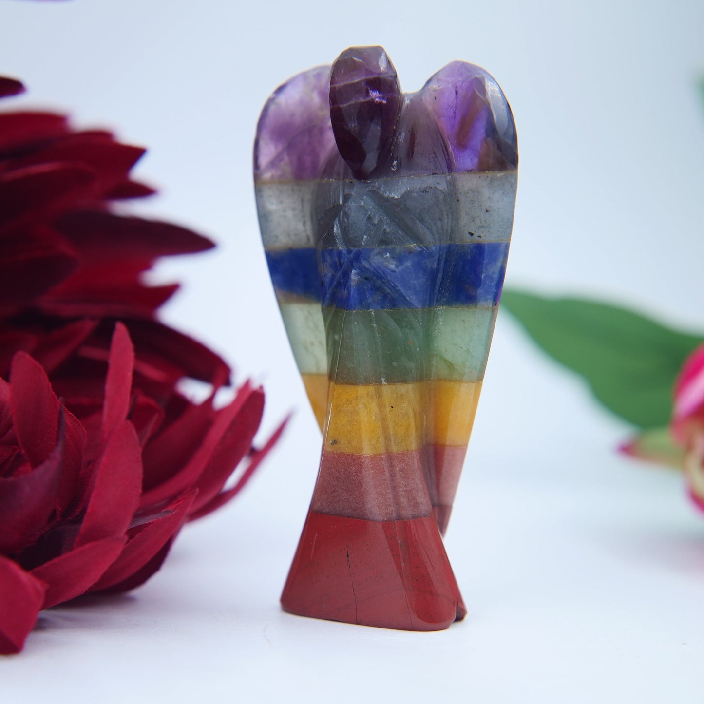 Chakra Crystal Angel — 80mm - Positive Faith Hope Love