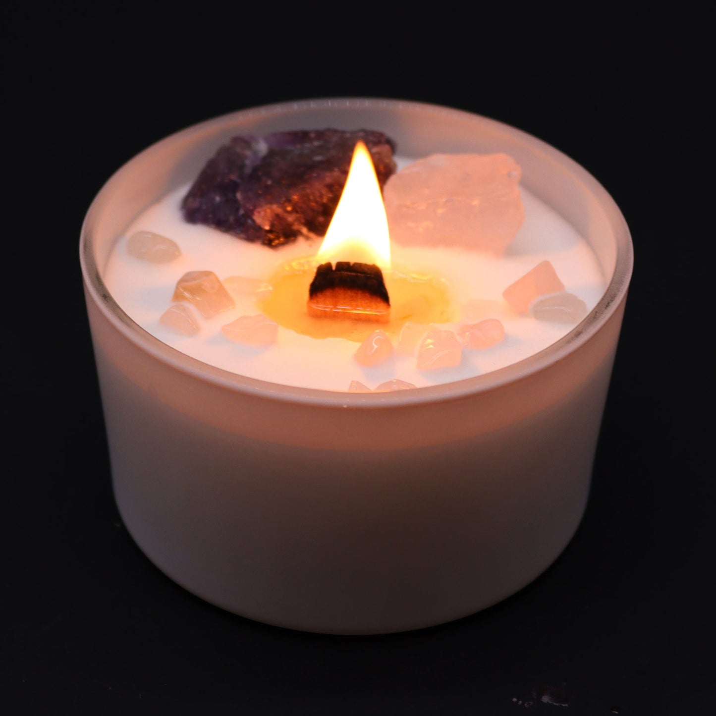 Chakra Crystal Candle - Third Eye Chakra - Positive Faith Hope Love