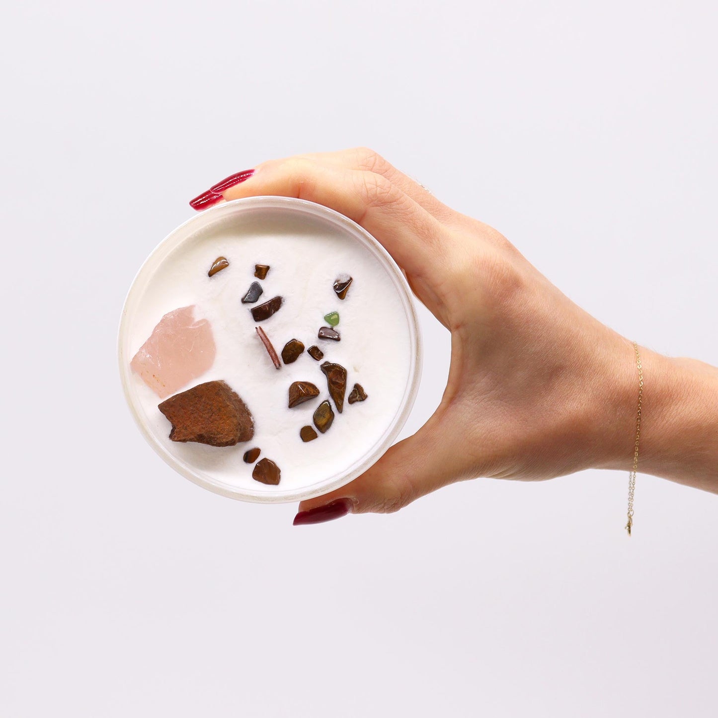 Chakra Crystal Candles - Sacred Chakra - Positive Faith Hope Love