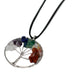 Polished Chakra Tree Of Life Necklace Large 1 featuring natural patterning and unique variations - Positive Faith Hope Love