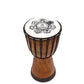 Chakra Wide Top Djembe Drum - 17cm - Positive Faith Hope Love