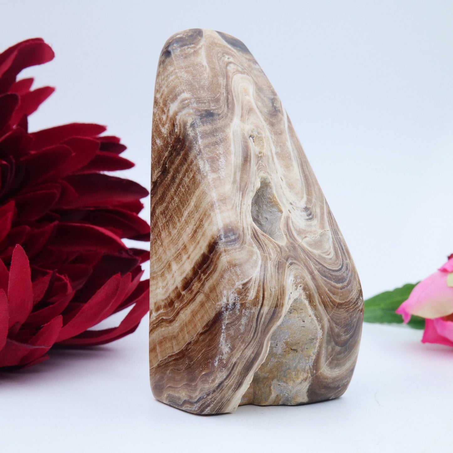 Chocolate Calcite Freeform — 328 g (105 mm) - Positive Faith Hope Love