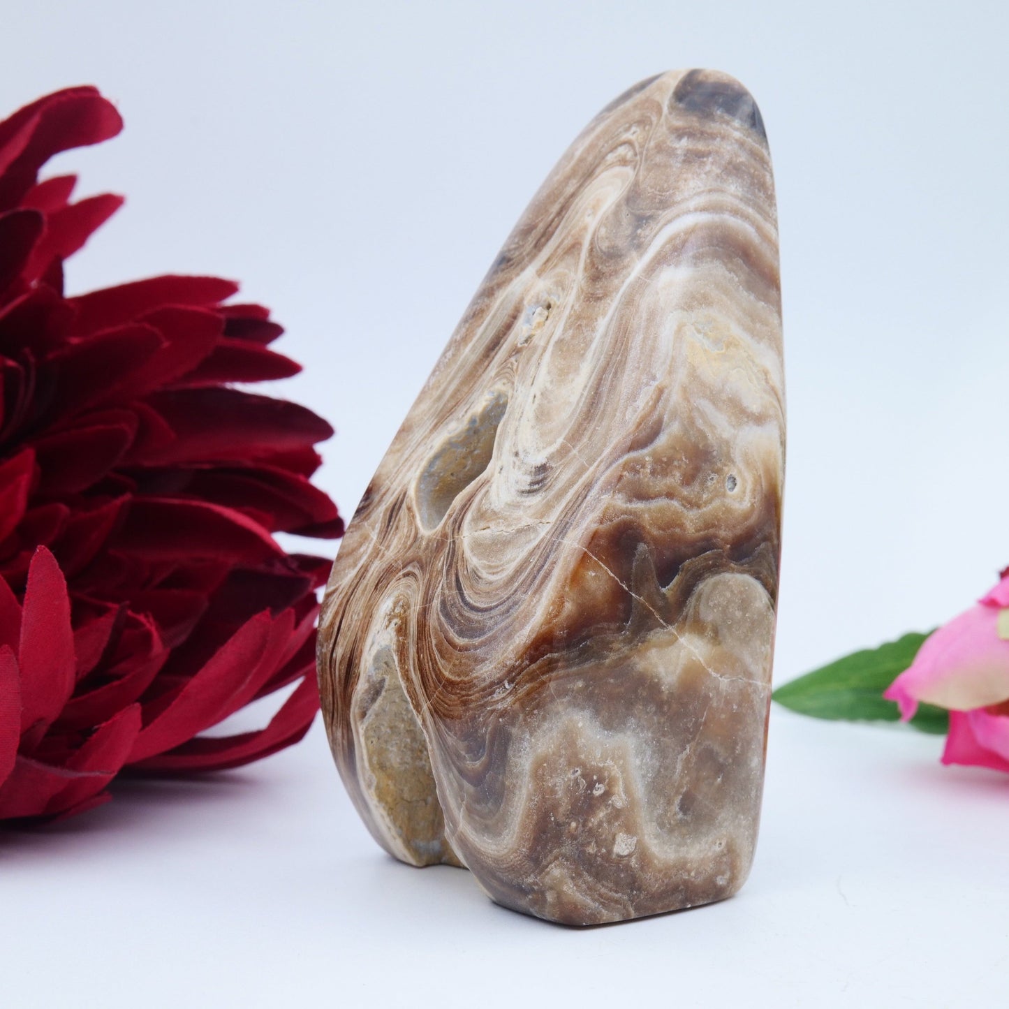 Chocolate Calcite Freeform — 328 g (105 mm) - Positive Faith Hope Love