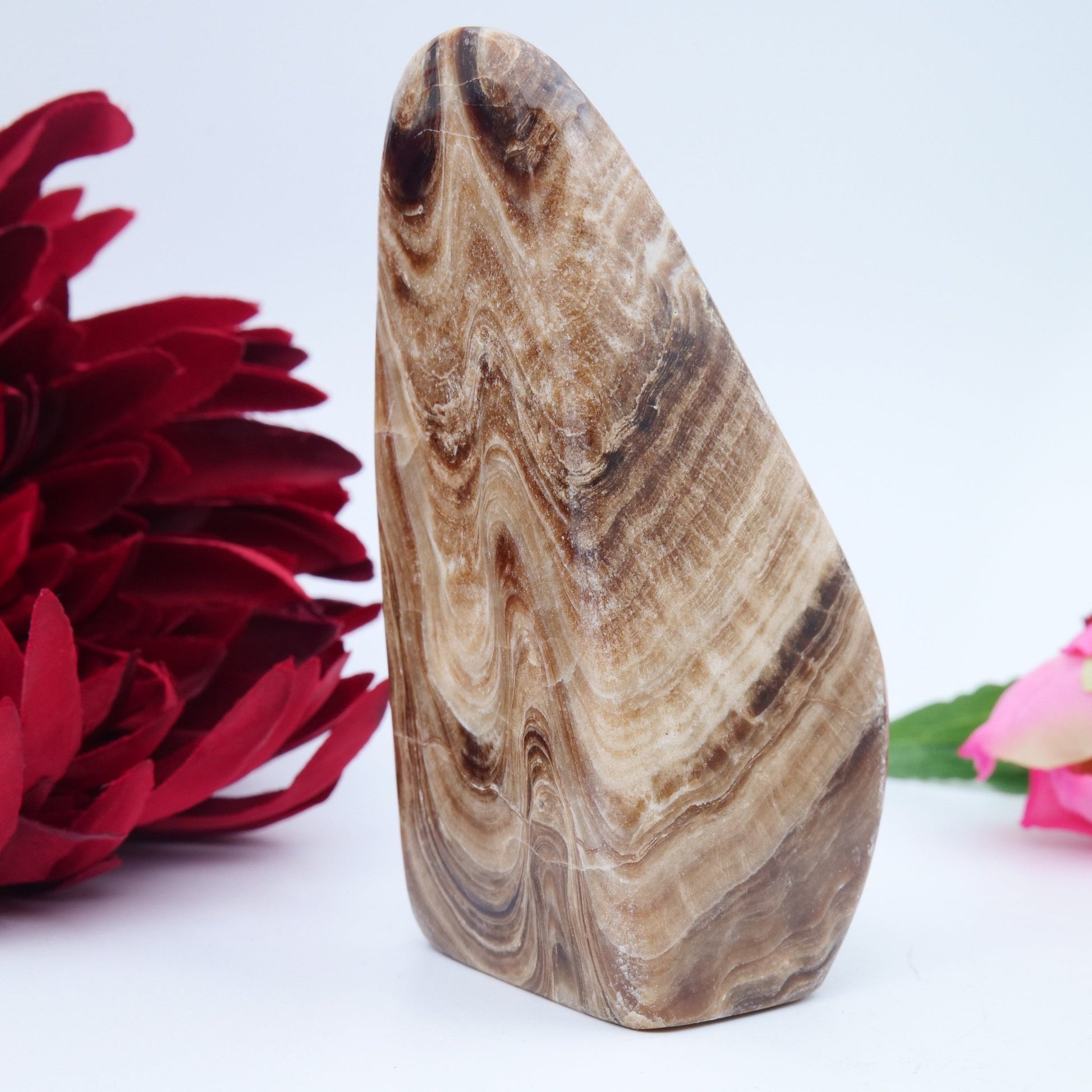 Chocolate Calcite Freeform — 328 g (105 mm) - Positive Faith Hope Love