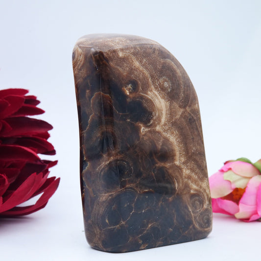 Chocolate Calcite Freeform — 508 g (103 mm) - Positive Faith Hope Love