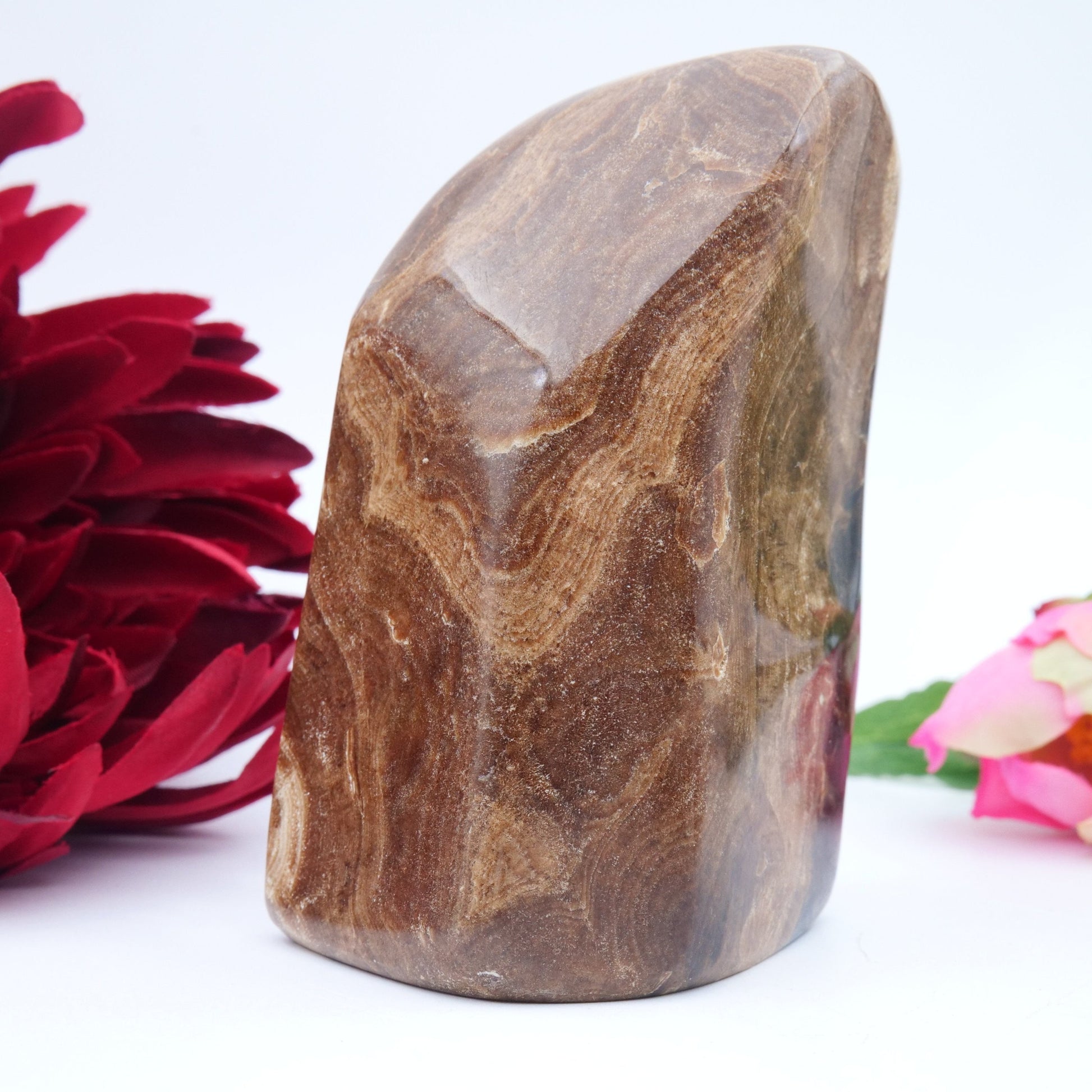 Chocolate Calcite Freeform — 508 g (103 mm) - Positive Faith Hope Love