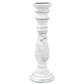 Polished Classic Candle Stand - Whitewash - Large featuring natural patterning and unique variations - Positive Faith Hope Love