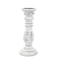 Polished Classic Candle Stand - Whitewash - Medium featuring natural patterning and unique variations - Positive Faith Hope Love