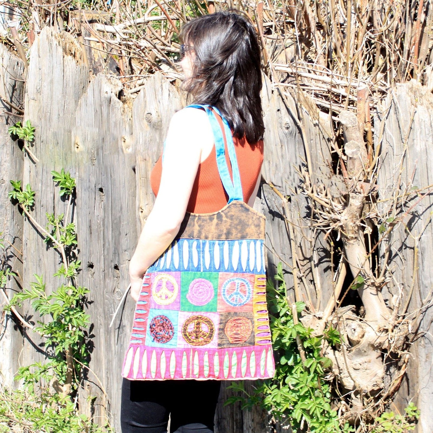 Polished Classic Peace Skirt Bags Asst Des featuring natural patterning and unique variations - Positive Faith Hope Love