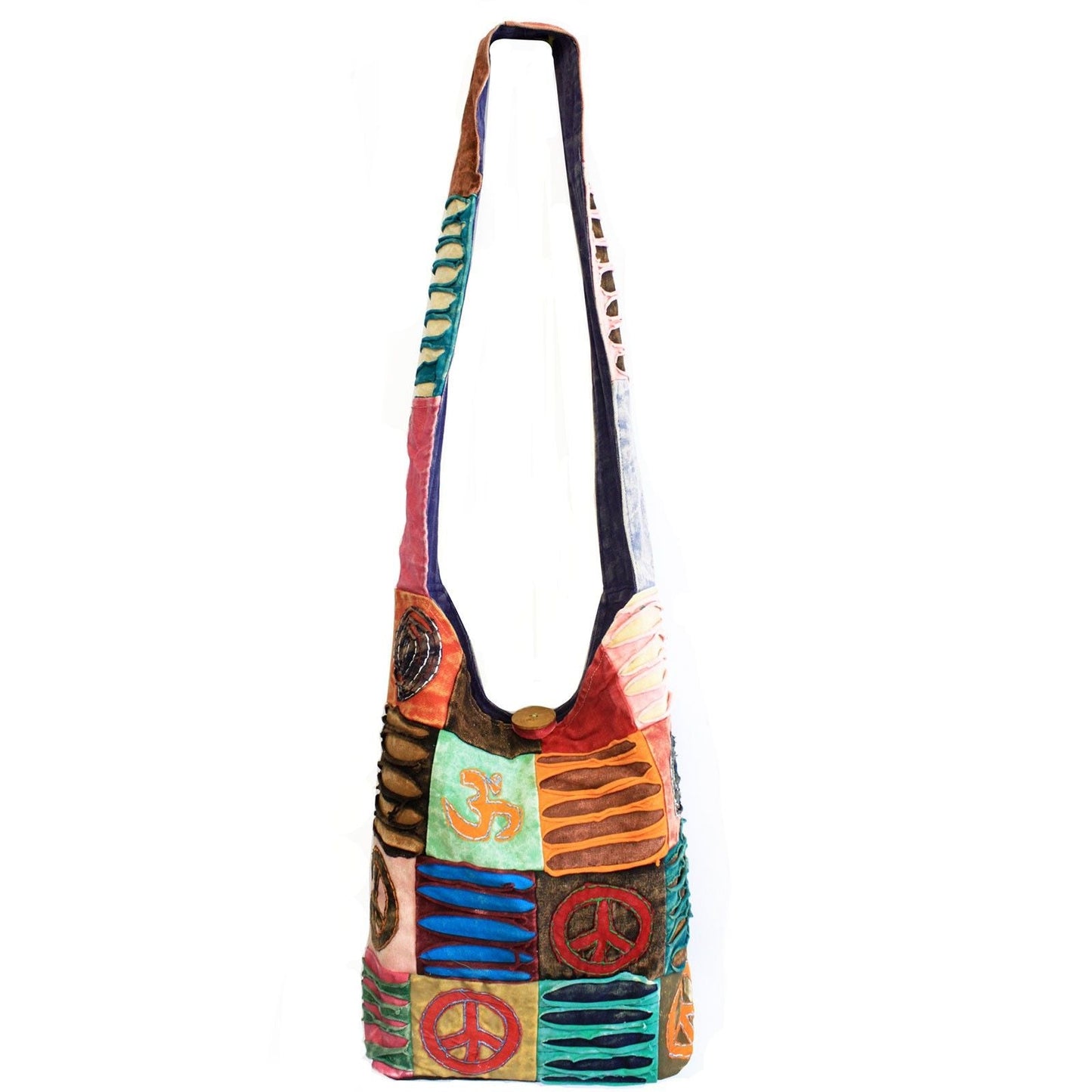 Polished Classic Peace Sling Bags (asst des) featuring natural patterning and unique variations - Positive Faith Hope Love