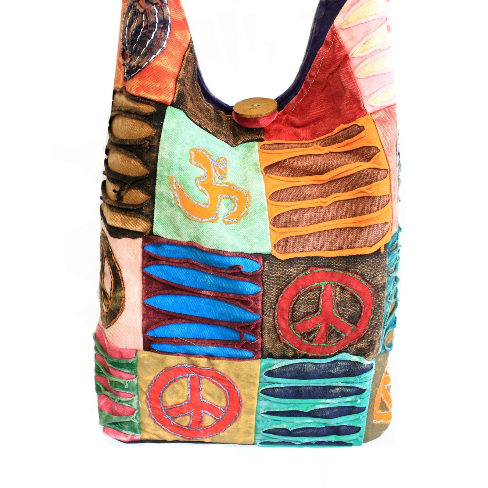 Polished Classic Peace Sling Bags Asst Des featuring natural patterning and unique variations - Positive Faith Hope Love