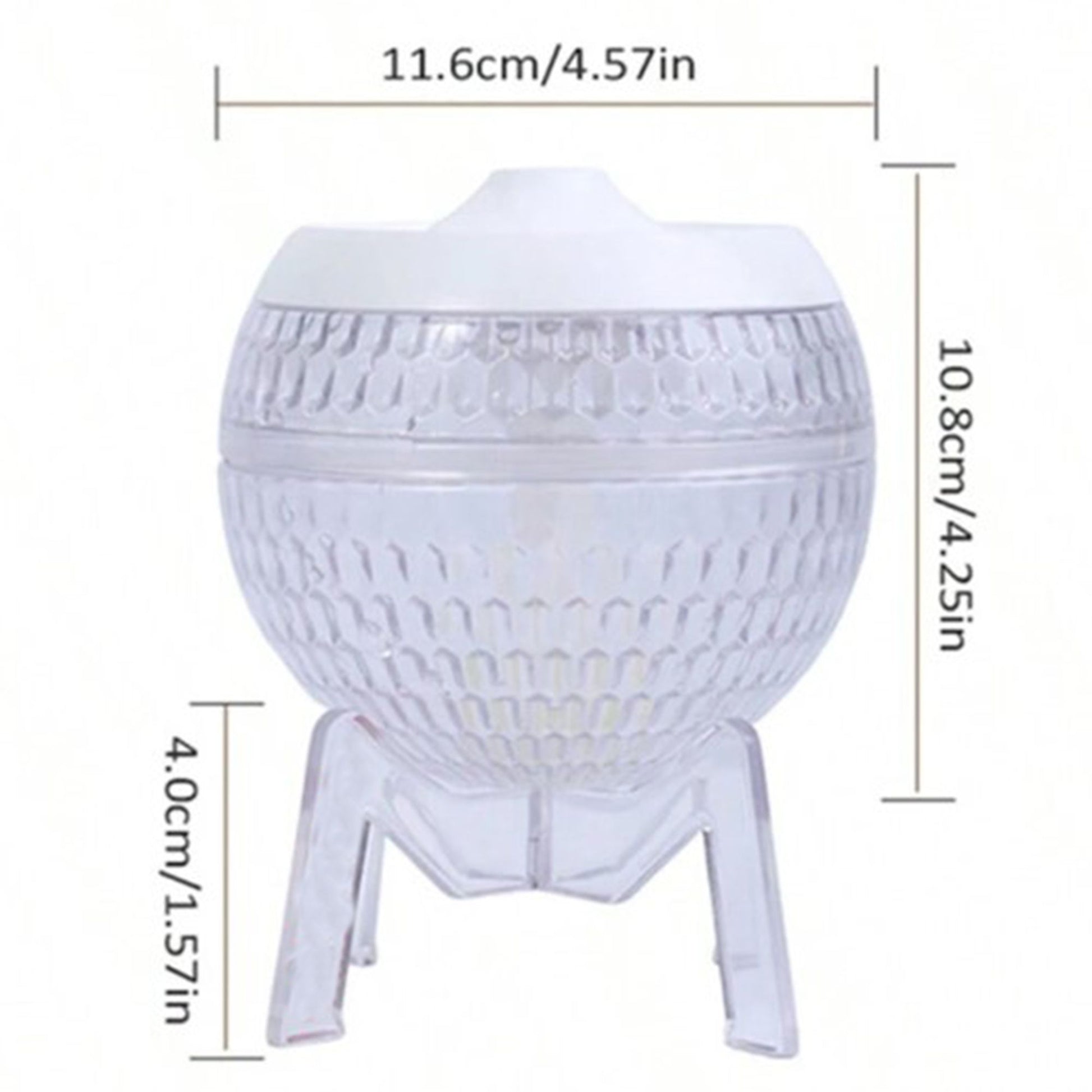 Polished Clear Humidifer Mondo Planet Usb Colour Change Down Light featuring natural patterning and unique variations - Positive Faith Hope Love