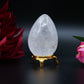 Polished Clear Quartz Egg 163G featuring clear transparency and light-catching facets - Positive Faith Hope Love