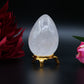 Polished Clear Quartz Egg 163G featuring clear transparency and light-catching facets - Positive Faith Hope Love
