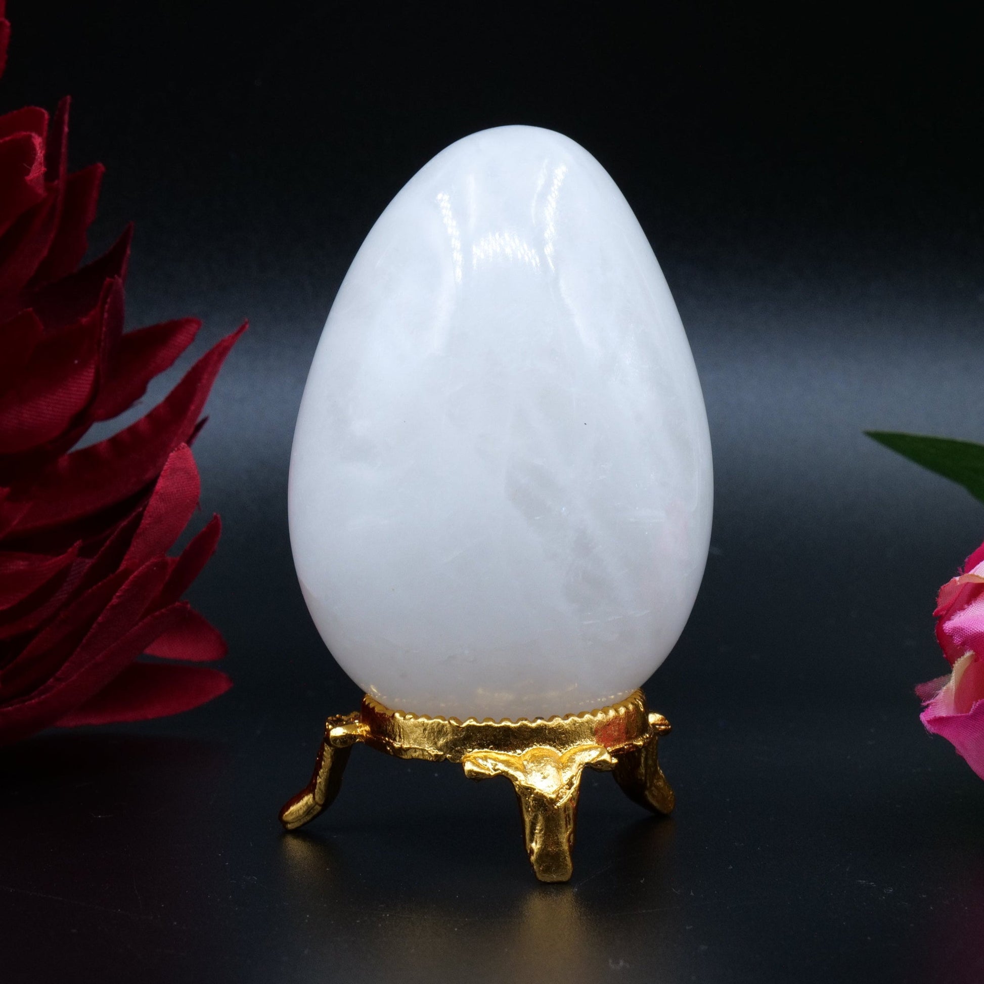 Clear Quartz Egg — 188 g (65×45 mm) - Positive Faith Hope Love