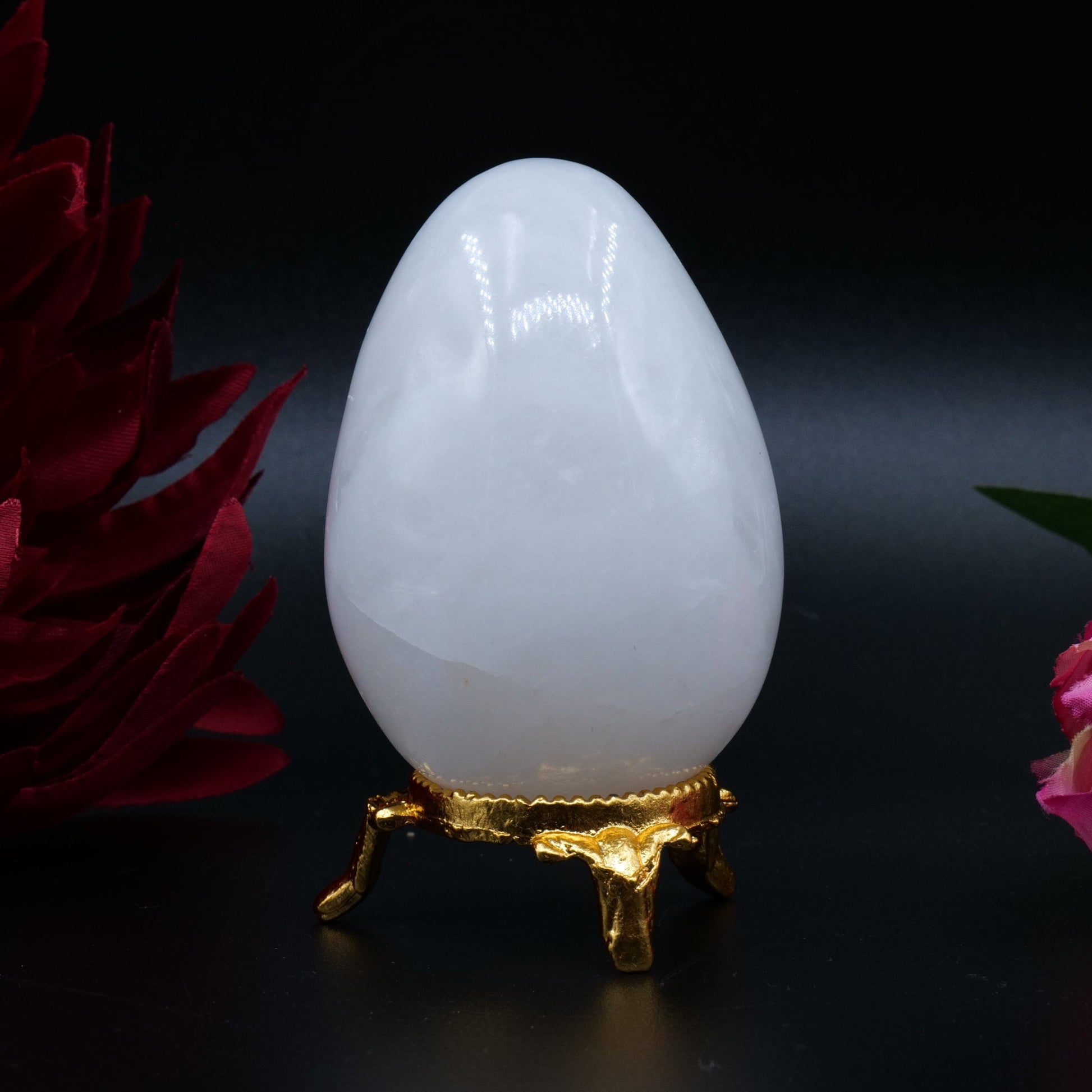 Clear Quartz Egg — 188 g (65×45 mm) - Positive Faith Hope Love