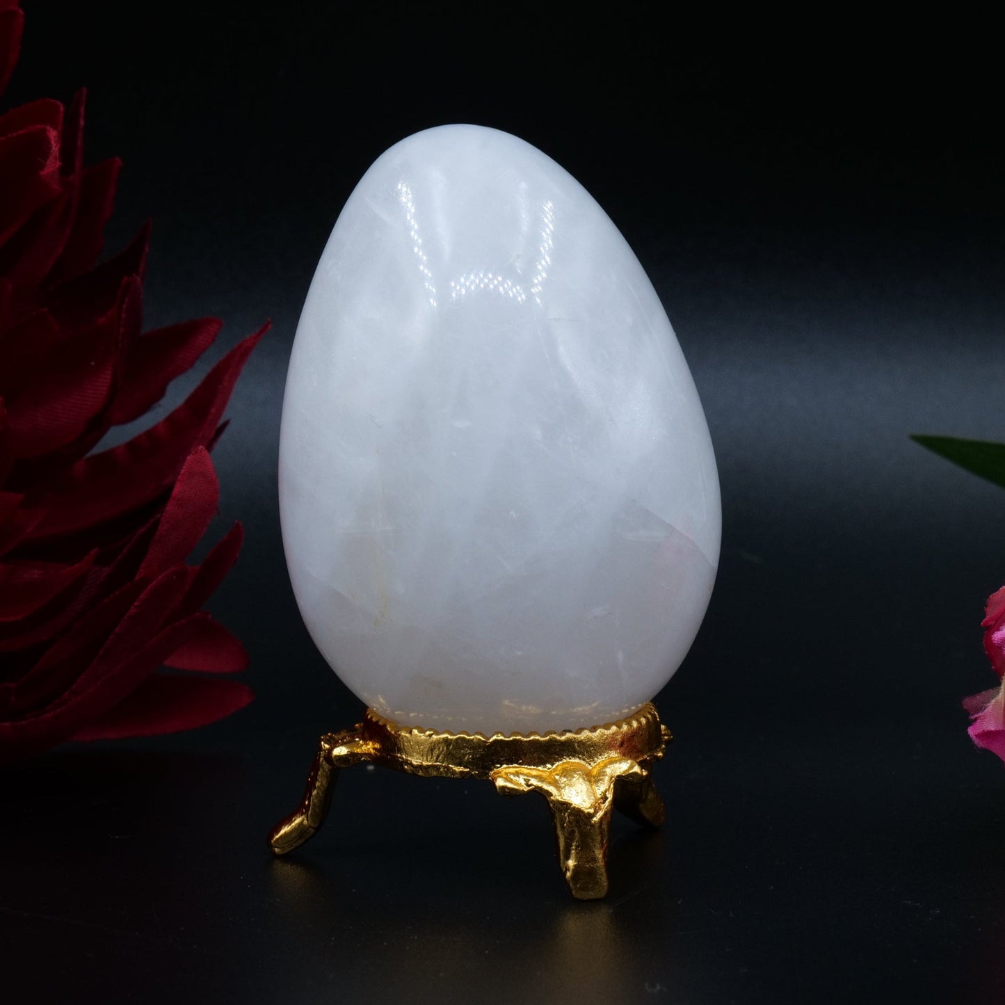 Clear Quartz Egg — 188 g (65×45 mm) - Positive Faith Hope Love