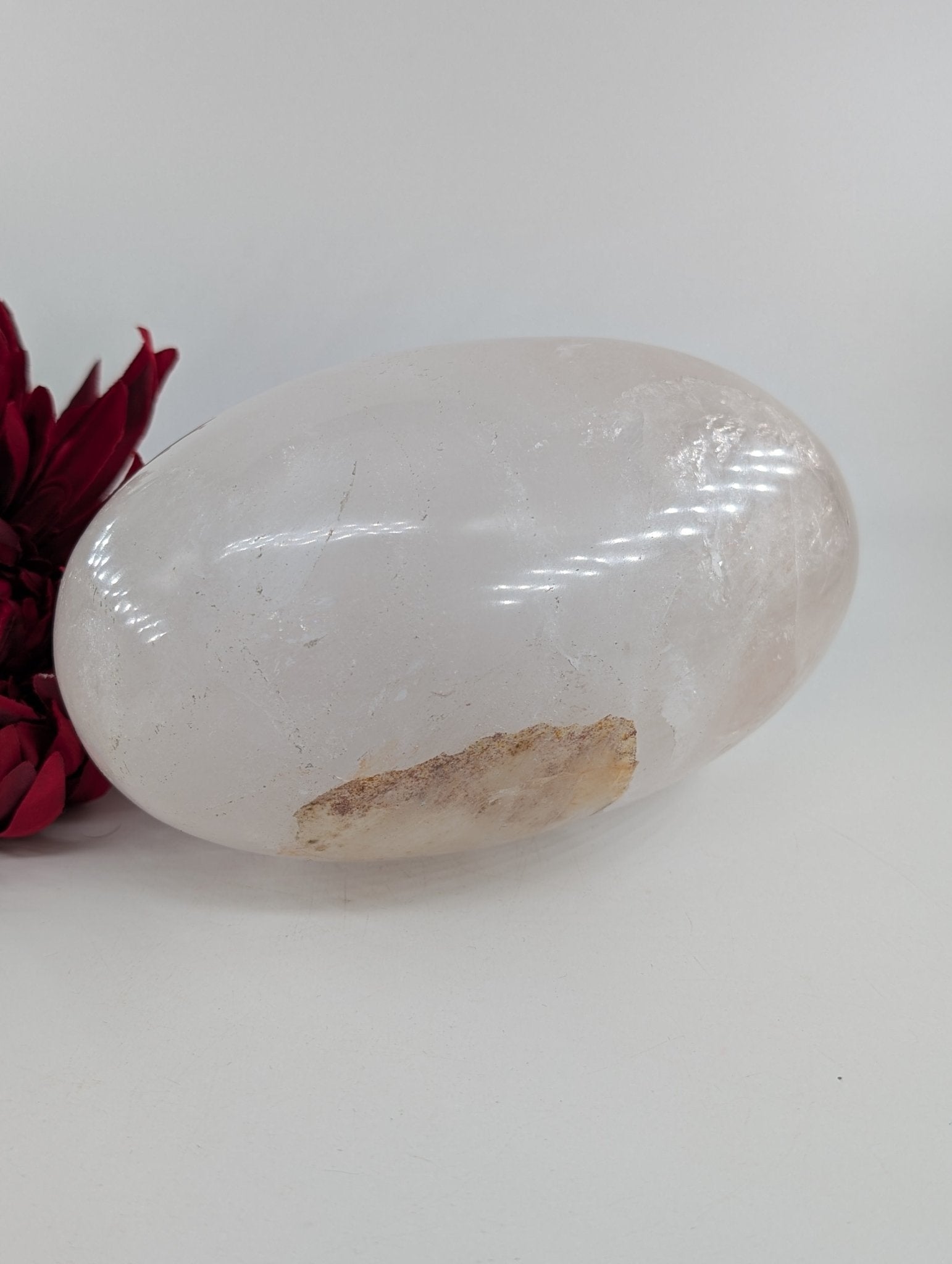 Clear Quartz Shiva Lingam 2557g - Positive Faith Hope Love