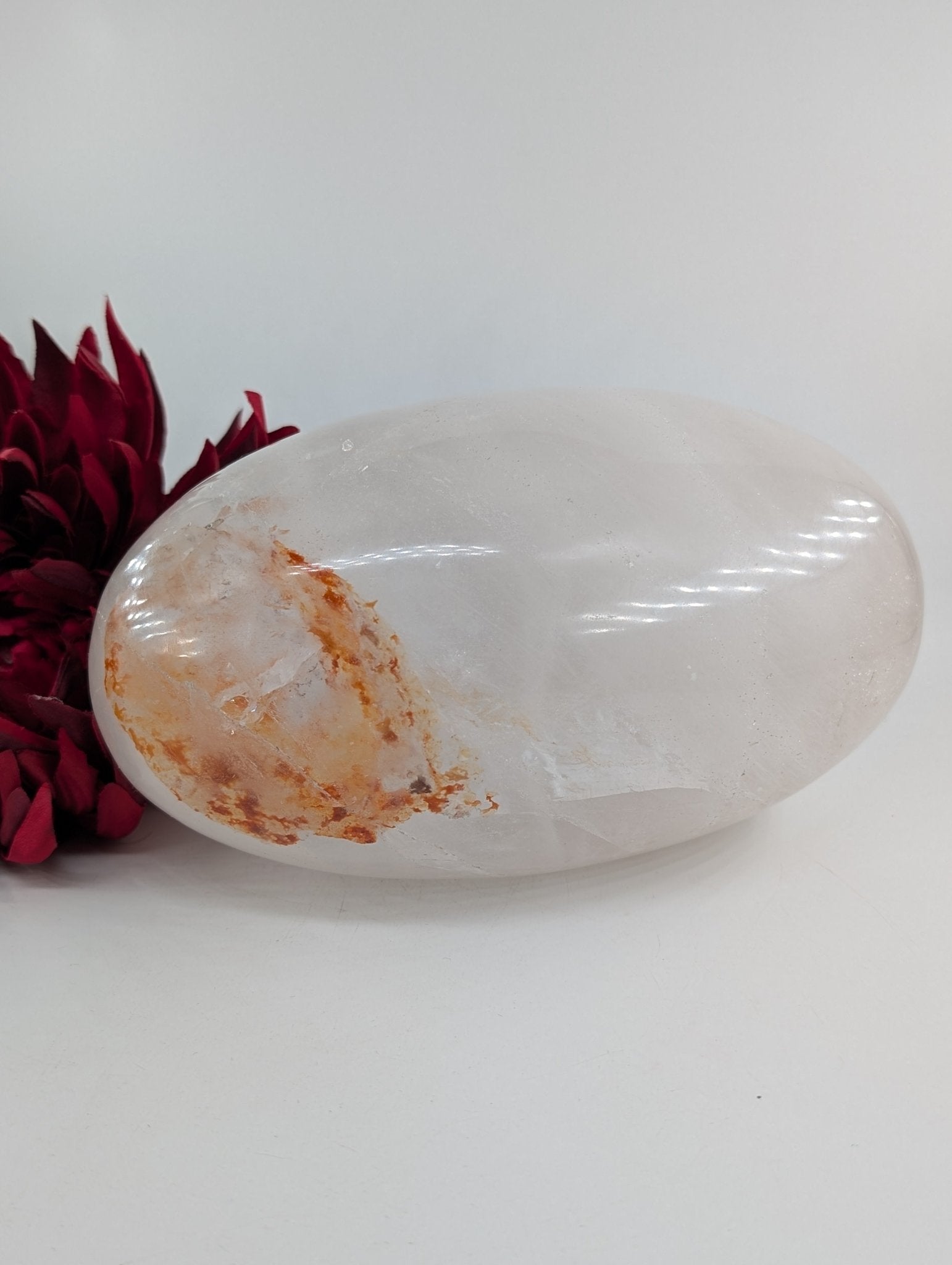 Clear Quartz Shiva Lingam 2557g - Positive Faith Hope Love