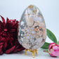 Polished Cobra Jasper Egg 1400g featuring earthy patterns and matte-gloss finish - Positive Faith Hope Love