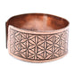 Polished Copper Tibetan Bracelet Flower Of Life featuring natural patterning and unique variations - Positive Faith Hope Love