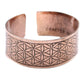 Polished Copper Tibetan Bracelet Flower Of Life featuring natural patterning and unique variations - Positive Faith Hope Love