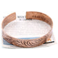 Polished Copper Tibetan Bracelet Wide Tribal Swirls featuring natural patterning and unique variations - Positive Faith Hope Love