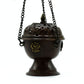 Polished Copper Tibetan Incense Burner Classic Hanging featuring natural patterning and unique variations - Positive Faith Hope Love