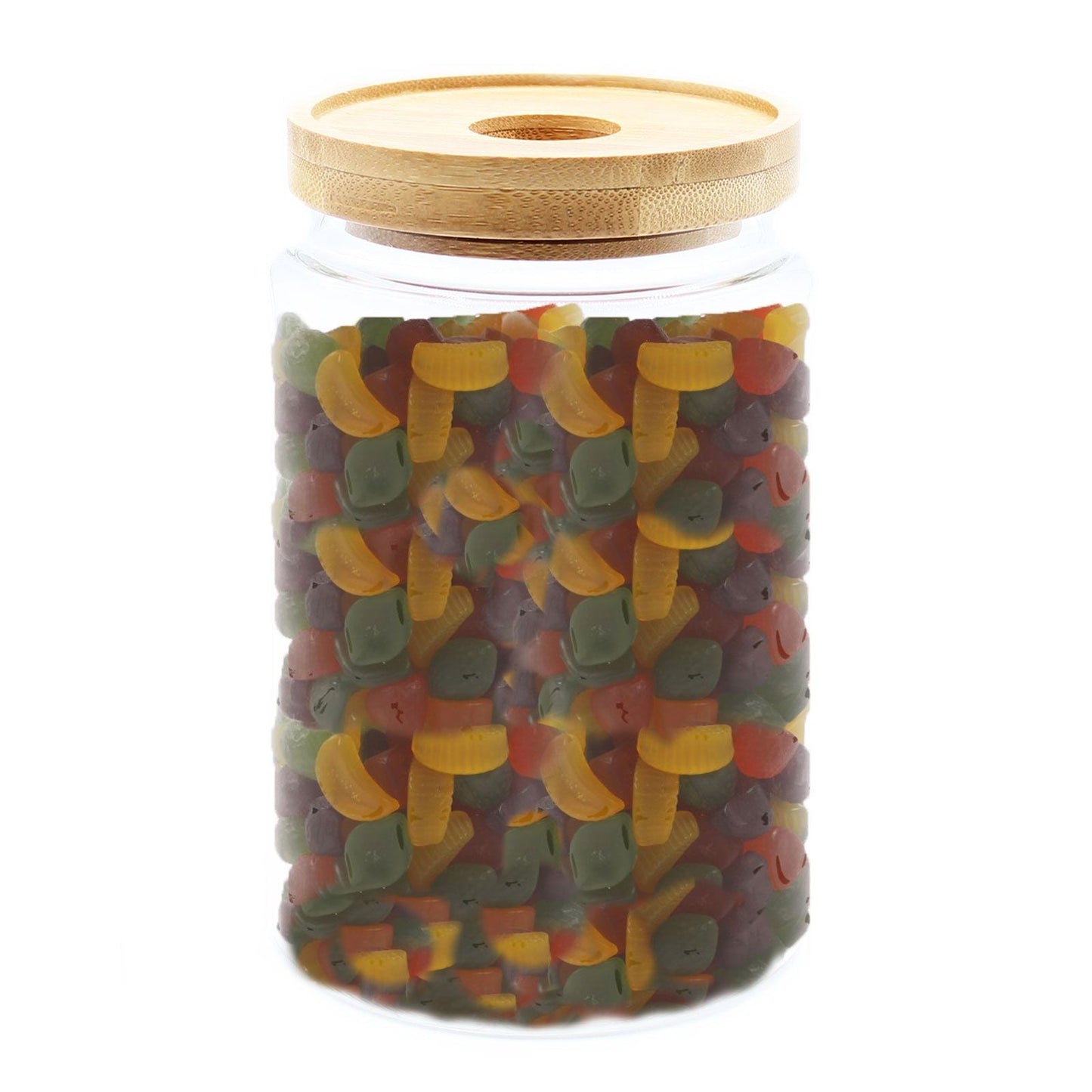 Polished Cottage Bamboo Glass Jar 15Cm featuring natural patterning and unique variations - Positive Faith Hope Love