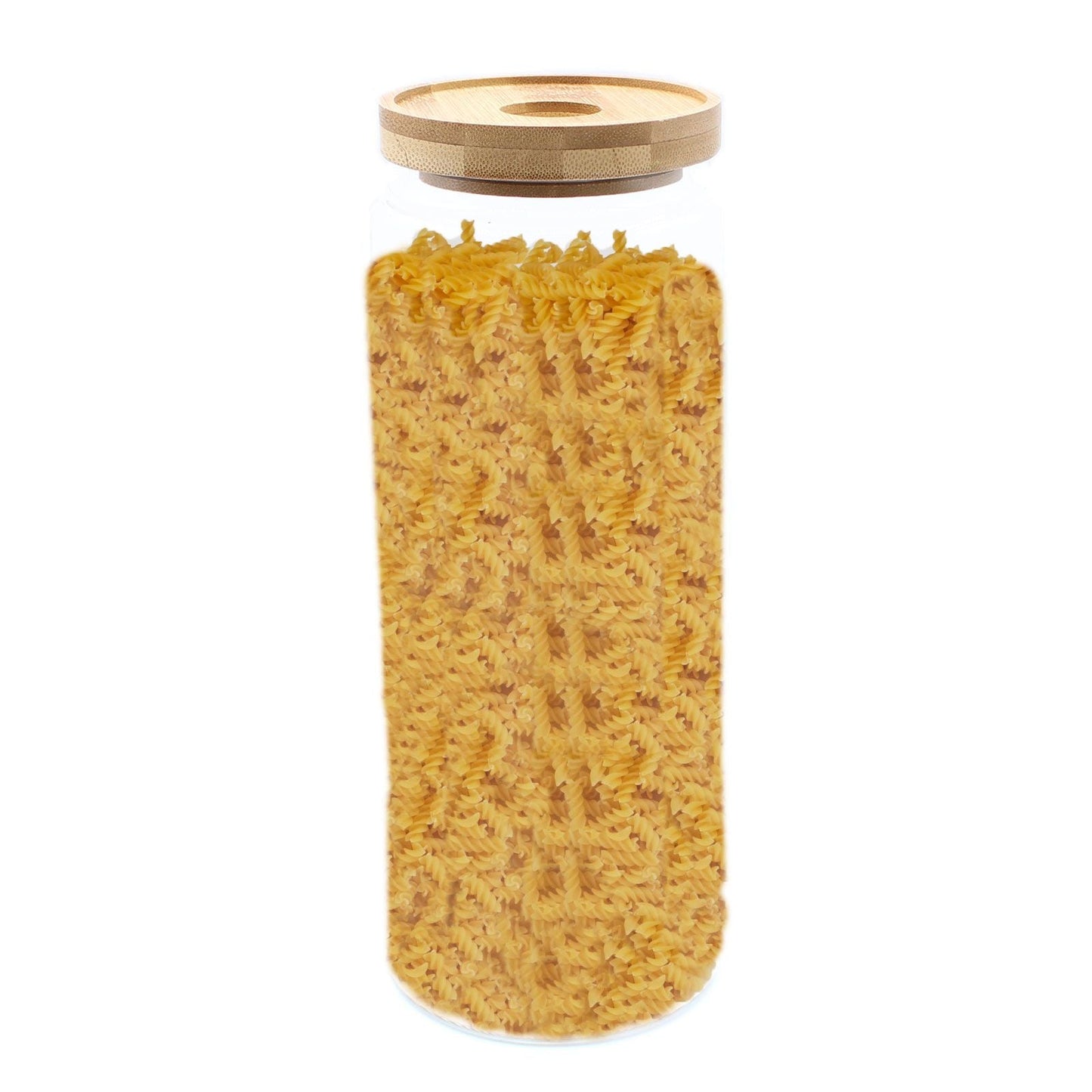 Polished Cottage Bamboo Glass Jar 20Cm featuring natural patterning and unique variations - Positive Faith Hope Love