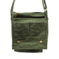 Polished Cotton Canvas Messenger Bag Green featuring natural patterning and unique variations - Positive Faith Hope Love