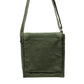 Polished Cotton Canvas Messenger Bag - Green featuring natural patterning and unique variations - Positive Faith Hope Love