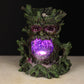 Polished Crystal Green Man Led Backflow Incense Burner featuring natural patterning and unique variations - Positive Faith Hope Love