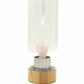 Crystal Infused Glass Water Bottle - Rejuvenating Rose Quartz - Angel - Positive Faith Hope Love