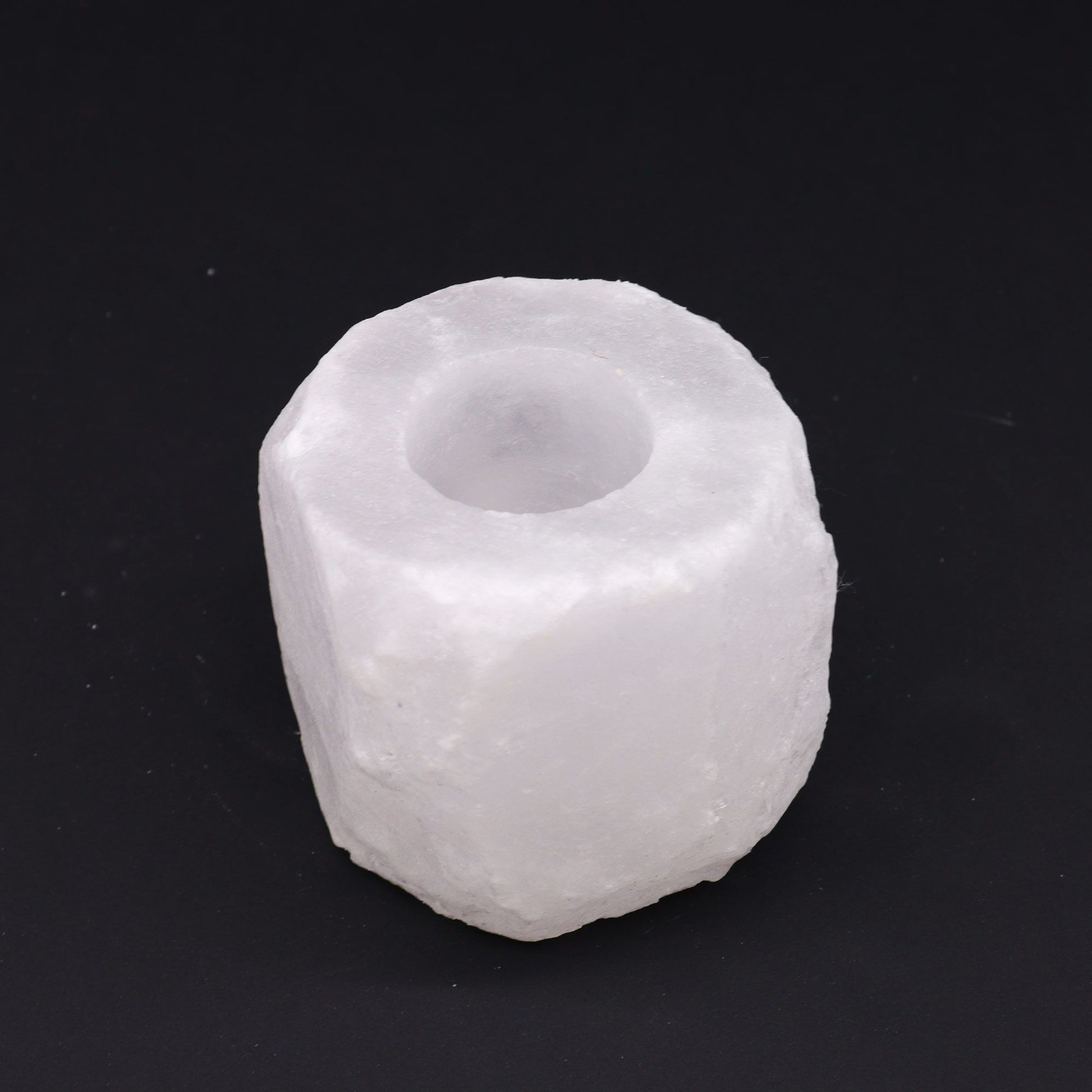 Polished Crystal Rock Himalayan Salt Candle Holder 600 800G featuring natural patterning and unique variations - Positive Faith Hope Love