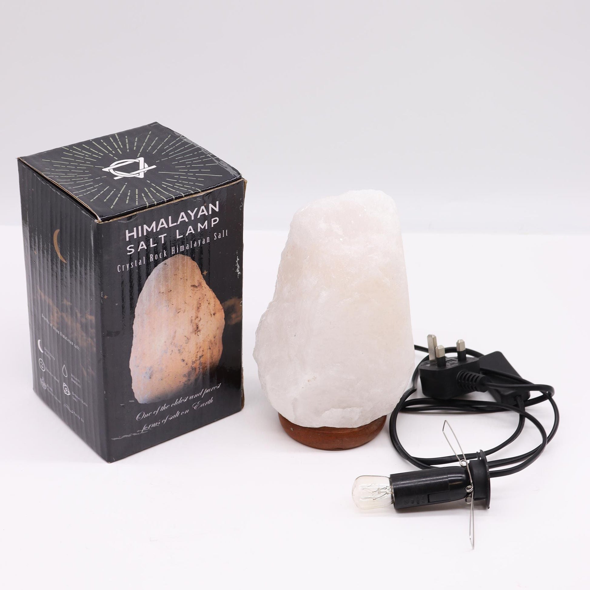 Polished Crystal Rock Himalayan Salt Lamp Base Apx 2 3Kg featuring natural patterning and unique variations - Positive Faith Hope Love