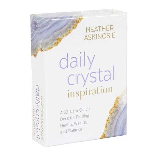 Polished Daily Crystal Inspiration Oracle Cards featuring natural patterning and unique variations - Positive Faith Hope Love