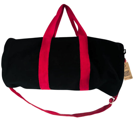 Polished Don't Quit Gym Bag - Black - Cherry Pink Handle featuring natural patterning and unique variations - Positive Faith Hope Love