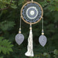 Polished Dream Catcher Medium Grey Elemental Spirits featuring natural patterning and unique variations - Positive Faith Hope Love