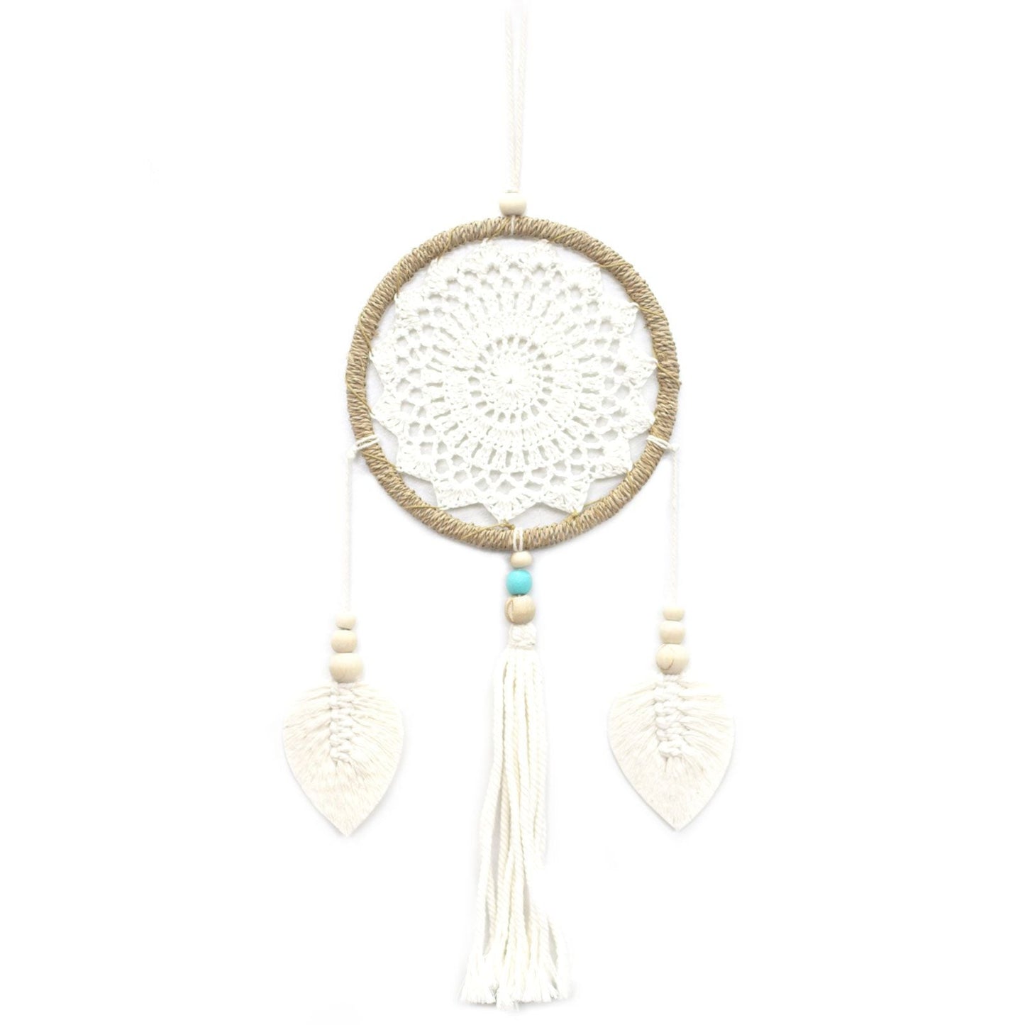 Polished Dream Catcher - Medium Natural Elemental Spirits featuring natural patterning and unique variations - Positive Faith Hope Love
