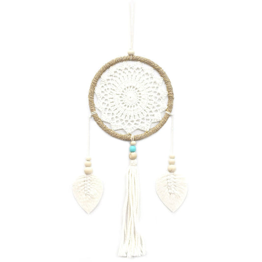 Polished Dream Catcher - Medium Natural Elemental Spirits featuring natural patterning and unique variations - Positive Faith Hope Love