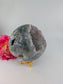 Druzy Green Moss Agate Sphere 1300g 100mm - Positive Faith Hope Love