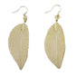 Polished Earrings - Bravery Leaf - Gold featuring natural patterning and unique variations - Positive Faith Hope Love