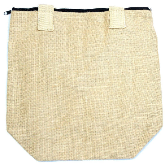 Polished Eco Jute Bag Blank Design 1 featuring natural patterning and unique variations - Positive Faith Hope Love